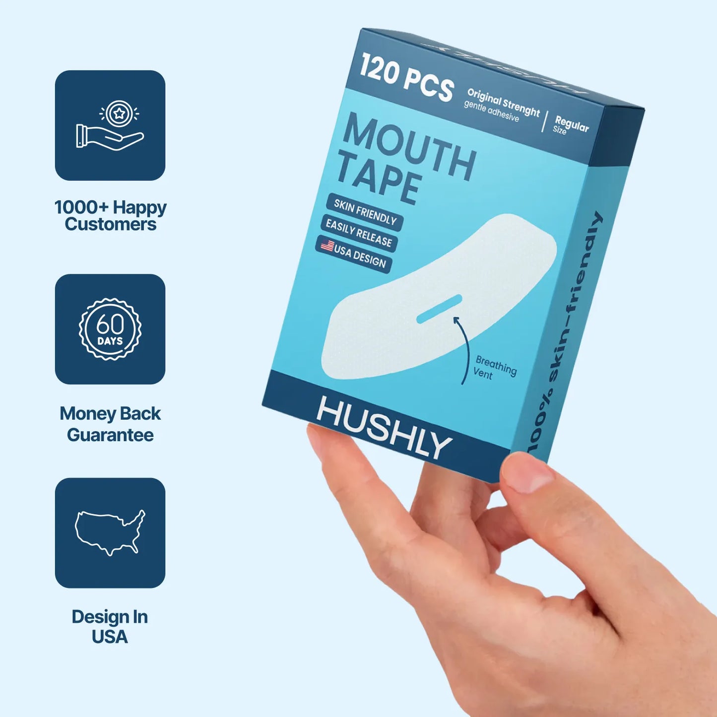 HUSHLY Lip-Shaped Mouth Tape