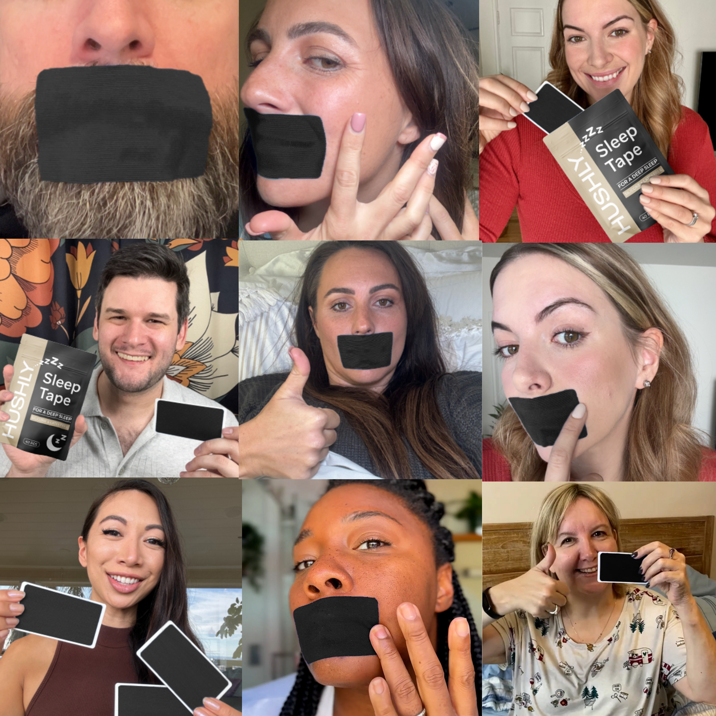 HUSHLY Rectangle Mouth Tape